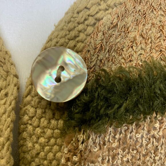 Susan Bristol Women Cardigan Cotton Blend Animal Print Colorful Sweater Petite S - Picture 5 of 13